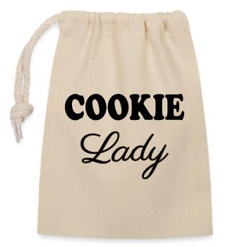 Cookie Lady - Verschließbarer Geschenkbeutel aus Baumwolle (14x20cm) - Natur - Vorne