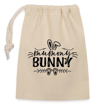 Mummy Bunny - Verschließbarer Geschenkbeutel aus Baumwolle (14x20cm) - Natur - Vorne