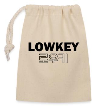 LOWKEY Korea - Verschließbarer Geschenkbeutel aus Baumwolle (14x20cm) - Natur - Vorne