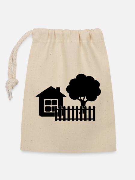 Pavillon-Gärtner - Verschließbarer Geschenkbeutel aus Baumwolle (14x20cm) - Natur