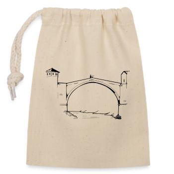Stari Most - Sac cadeau en coton avec cordon (14 x 20 cm) - nature - Devant