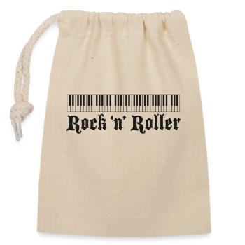 Keyboard Black Large - Closable cotton gift bag (14x20cm) - nature - Front