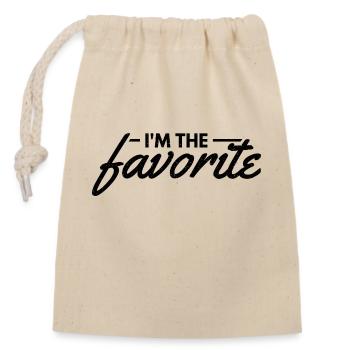 I'm The Favorite - Funny Gift - Closable cotton gift bag (14x20cm) - nature - Front