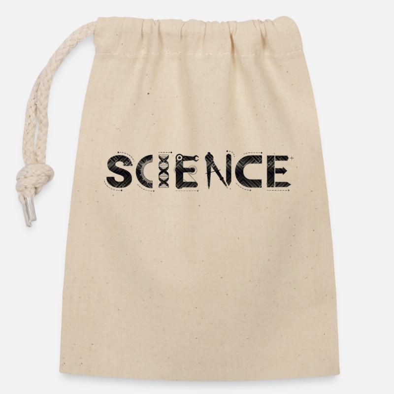 Science Science Scientist Physics Lab DNA - Closable cotton gift bag (14x20cm) - nature
