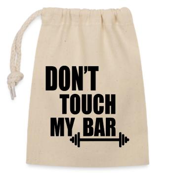 dont touch my bar - Verschließbarer Geschenkbeutel aus Baumwolle (14x20cm) - Natur - Vorne