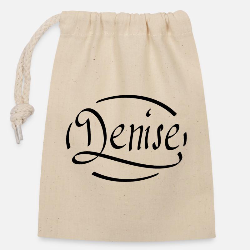 Denise - Closable cotton gift bag (14x20cm) - nature