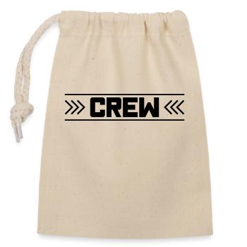 crew design - Verschließbarer Geschenkbeutel aus Baumwolle (14x20cm) - Natur - Vorne