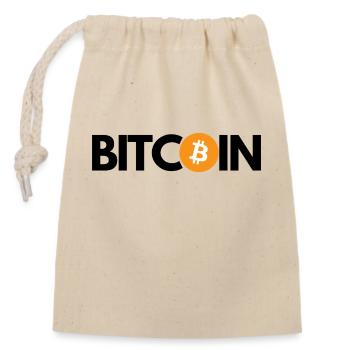 Crypto BITCOIN 2 - Sac cadeau en coton avec cordon (14 x 20 cm) - nature - Devant