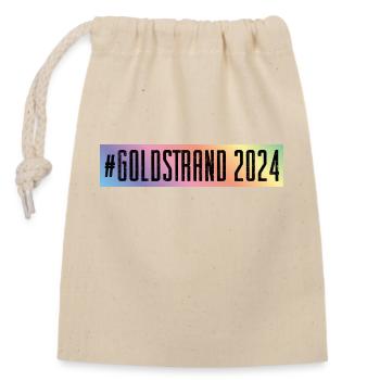 Golden Sands 2024 Colorful - Closable cotton gift bag (14x20cm) - nature - Front