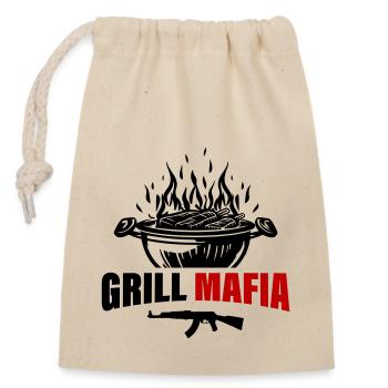 Grill Mafia - Closable cotton gift bag (14x20cm) - nature - Front
