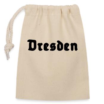 Dresden - Verschließbarer Geschenkbeutel aus Baumwolle (14x20cm) - Natur - Vorne