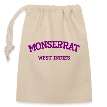 Monserrat - Plymouth - Caraïbes - Antilles - Sac cadeau en coton avec cordon (14 x 20 cm) - nature - Devant