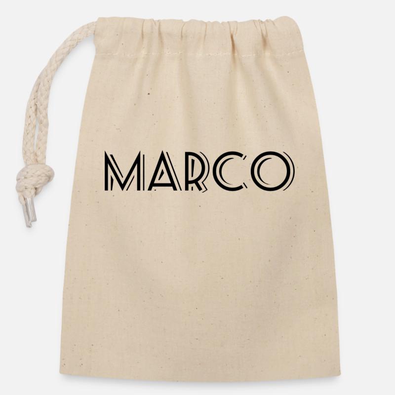Marco - Closable cotton gift bag (14x20cm) - nature