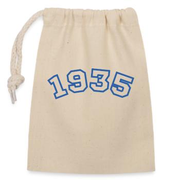 1935 Sport Blau - Verschließbarer Geschenkbeutel aus Baumwolle (14x20cm) - Natur - Vorne