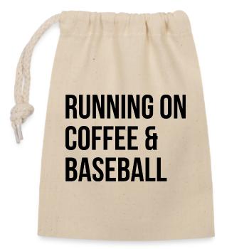 Base-ball - Sac cadeau en coton avec cordon (14 x 20 cm) - nature - Devant