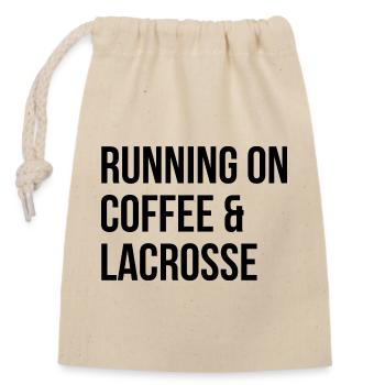 Lacrosse - Closable cotton gift bag (14x20cm) - nature - Front