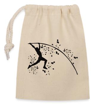 Pole Vaulter Kids Pole Vault - Closable cotton gift bag (14x20cm) - nature - Front