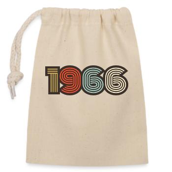 1966 rétro vintage - Sac cadeau en coton avec cordon (14 x 20 cm) - nature - Devant