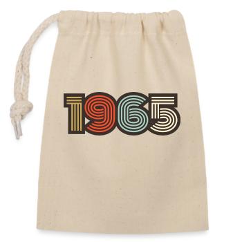 1965 rétro vintage - Sac cadeau en coton avec cordon (14 x 20 cm) - nature - Devant