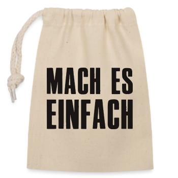 Make it easy Saying Founder Entrepreneur - Closable cotton gift bag (14x20cm) - nature - Front