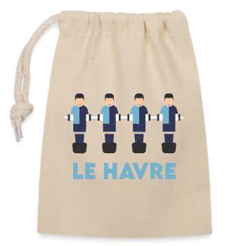 Le Havre - Sac cadeau en coton avec cordon (14 x 20 cm) - nature - Devant