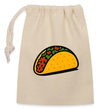 The Taco - Closable cotton gift bag (14x20cm) - nature - Front