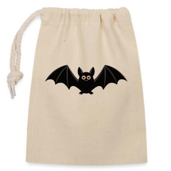 Chauve-souris - Sac cadeau en coton avec cordon (14 x 20 cm) - nature - Devant