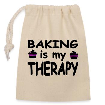 Bake - Closable cotton gift bag (14x20cm) - nature - Front