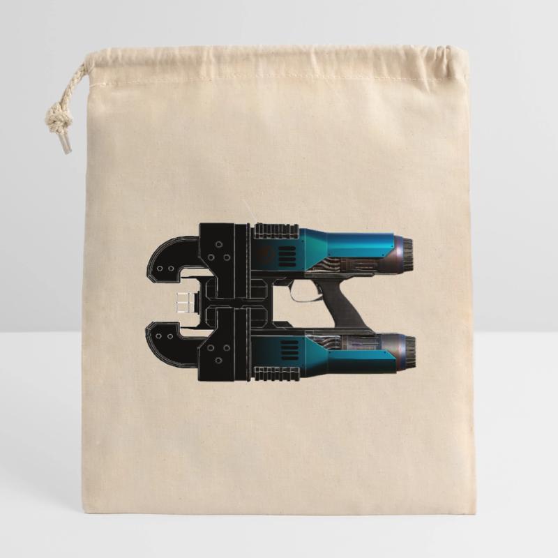 Space Drop Lasercutter Verschließbarer Geschenkbeutel aus Baumwolle (14x20cm)