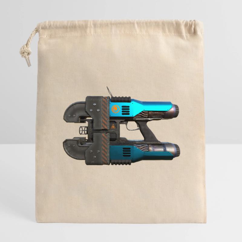 Space Drop Lasercutter Verschließbarer Geschenkbeutel aus Baumwolle (14x20cm)