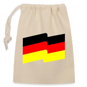 Flag - Closable cotton gift bag (14x20cm) - nature - Front