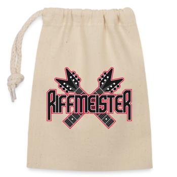 Riffmaster Crossed Guitars Logo - Verschließbarer Geschenkbeutel aus Baumwolle (14x20cm) - Natur - Vorne