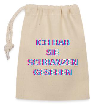 Hardtekk Tekk - Closable cotton gift bag (14x20cm) - nature - Front