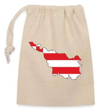 Ville de Brême - Contour avec drapeau bacon - Sac cadeau en coton avec cordon (14 x 20 cm) - nature - Devant