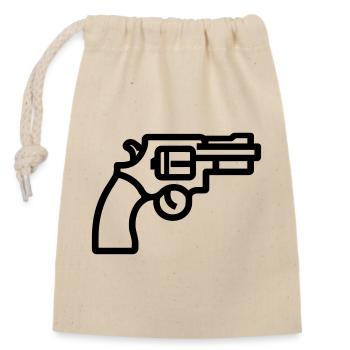 Revolver - Closable cotton gift bag (14x20cm) - nature - Front