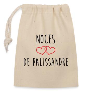 Rosewood Wedding 65 Years Union - Closable cotton gift bag (14x20cm) - nature - Front