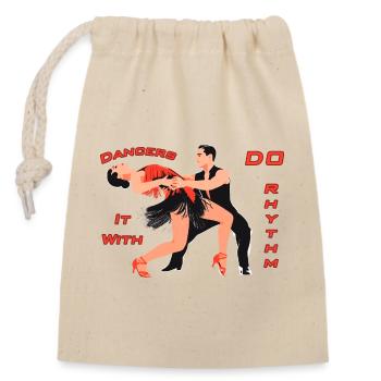 Dancers_Do_It_With_Rhythm - Closable cotton gift bag (14x20cm) - nature - Front