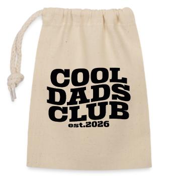 Club des papas cool - cadeau papa pour la fête des pères - Sac cadeau en coton avec cordon (14 x 20 cm) - nature - Devant