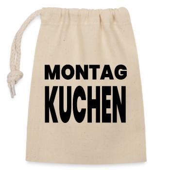 Kuchen - Verschließbarer Geschenkbeutel aus Baumwolle (14x20cm) - Natur - Vorne