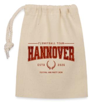 Flunkyball Profi Team Hannover Vintage Shirt - Verschließbarer Geschenkbeutel aus Baumwolle (14x20cm) - Natur - Vorne