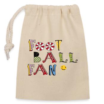 Fan de football - Sac cadeau en coton avec cordon (14 x 20 cm) - nature - Devant