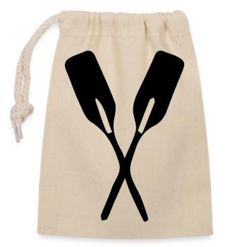2 paddles - Closable cotton gift bag (14x20cm) - nature - Front