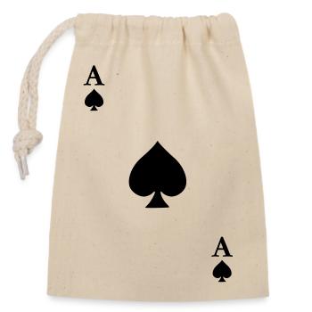 Ace of Spades - Verschließbarer Geschenkbeutel aus Baumwolle (14x20cm) - Natur - Vorne