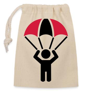 parachute - Closable cotton gift bag (14x20cm) - nature - Front