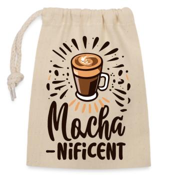 Moka-nificent Funny Coffee Word Game - Sac cadeau en coton avec cordon (14 x 20 cm) - nature - Devant