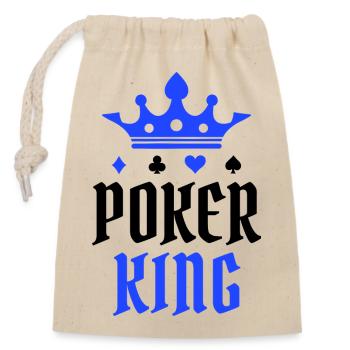 Jeux d’argent Casino Poker Déclaration du joueur professionnel Roi - Sac cadeau en coton avec cordon (14 x 20 cm) - nature - Devant