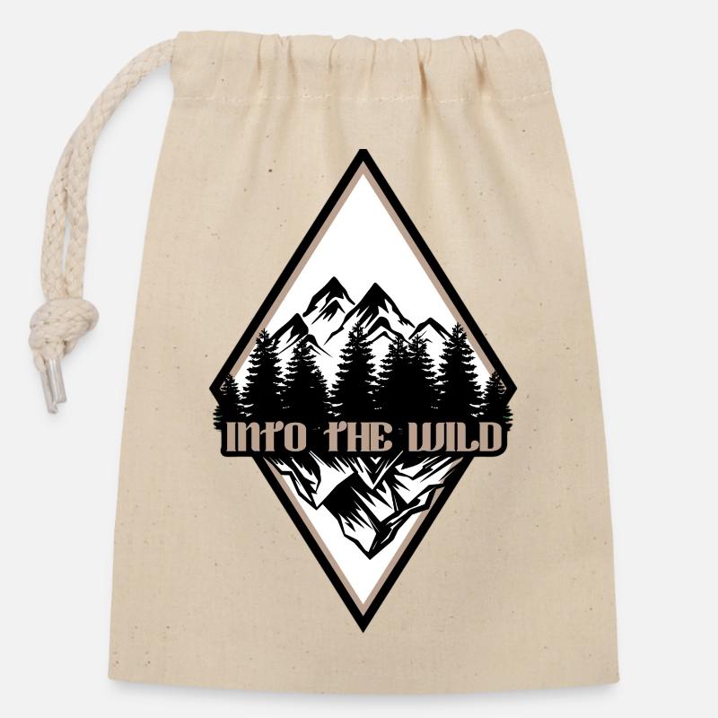 Into the Wild - Verschließbarer Geschenkbeutel aus Baumwolle (14x20cm) - Natur