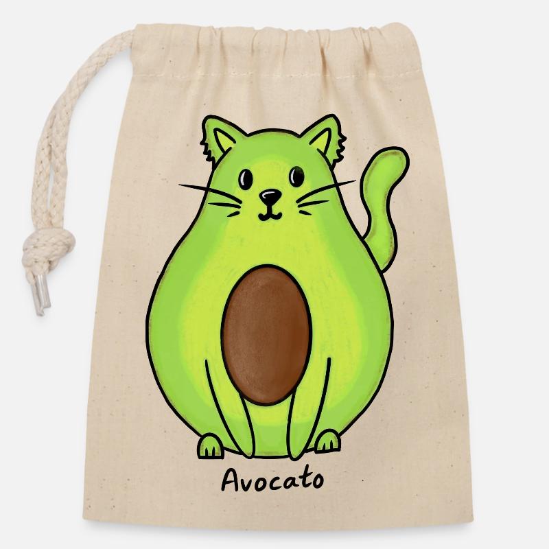 Avocato - Closable cotton gift bag (14x20cm) - nature