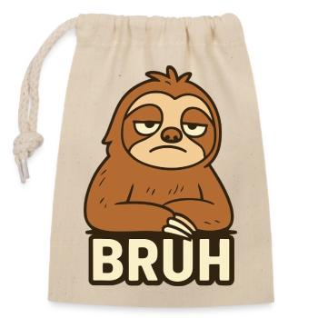 Conception de t-shirt décontracté Sloth Expression - Sac cadeau en coton avec cordon (14 x 20 cm) - nature - Devant