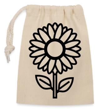 sunflower - Closable cotton gift bag (14x20cm) - nature - Front